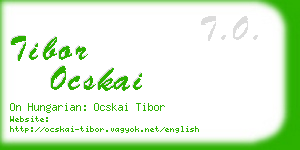 tibor ocskai business card